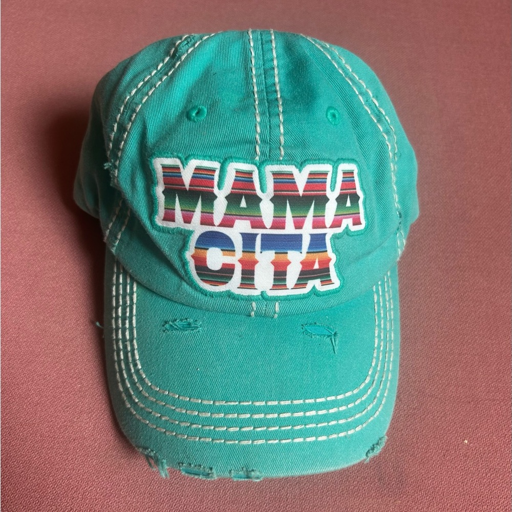 Mamacita Serape Turquoise Ball cap